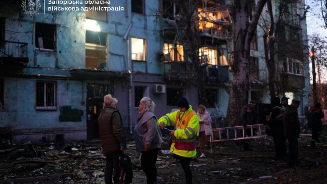 Наслідки російського удару по Запоріжжю 22 жовтня Наслідки російського удару по Запоріжжю 22 жовтня