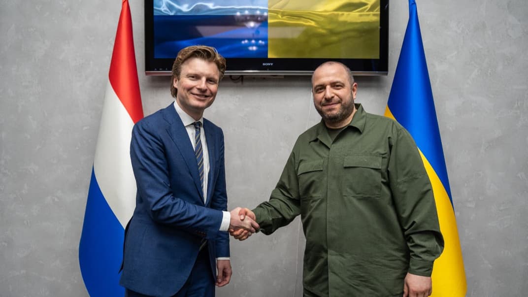 Міністри оборони Нідерландів та України Рубен Брекельманс та Рустем Умєров під час зустрічі 7 липня 2024 року