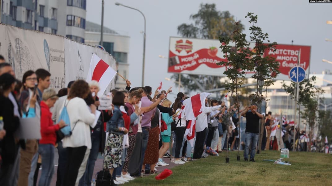 «Ланцюг покаяння» в Мінську, Білорусь, 21 серпня 2020 року
