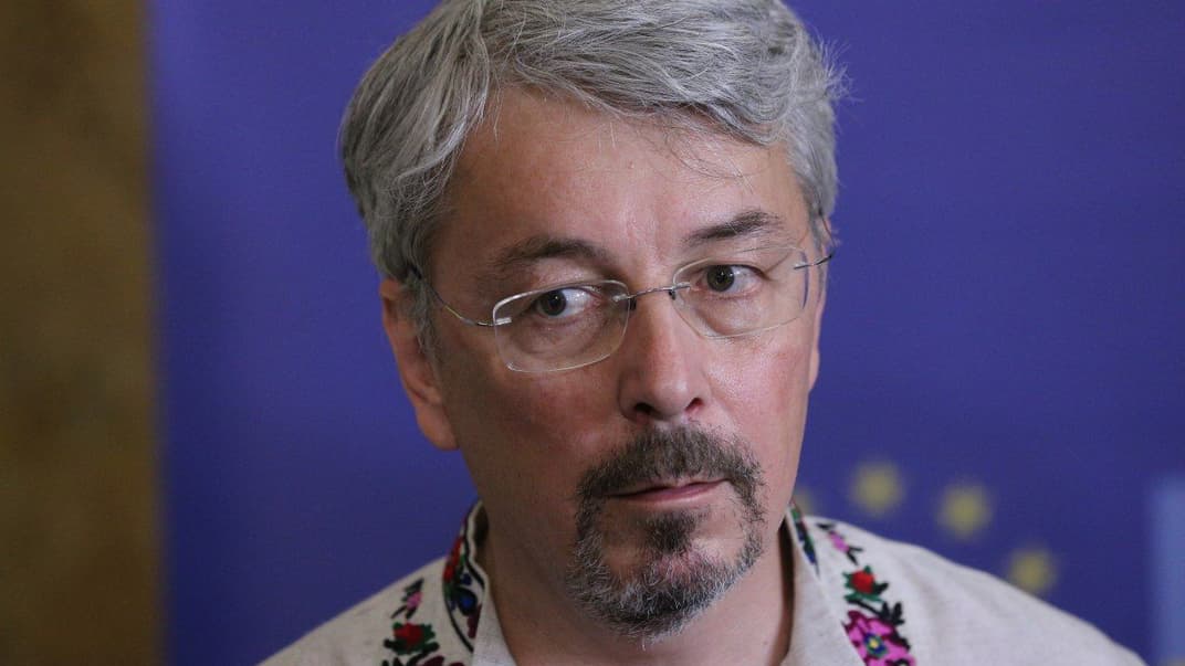 Міністр культури та інформаційної політики Олександр Ткаченко під час брифінгу міністрів культури країн Східної та Центральної Європи у Львові, 29 червня 2022 року