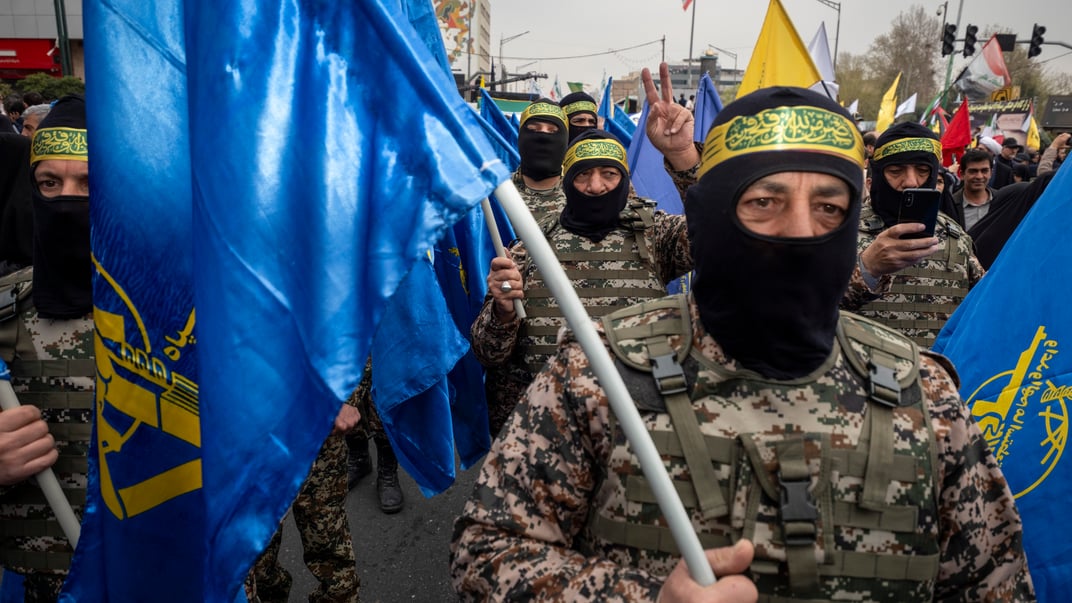 Військові Корпусу вартових ісламської революції (КВІР) у Тегерані, Іран, 28 березня 2025 року