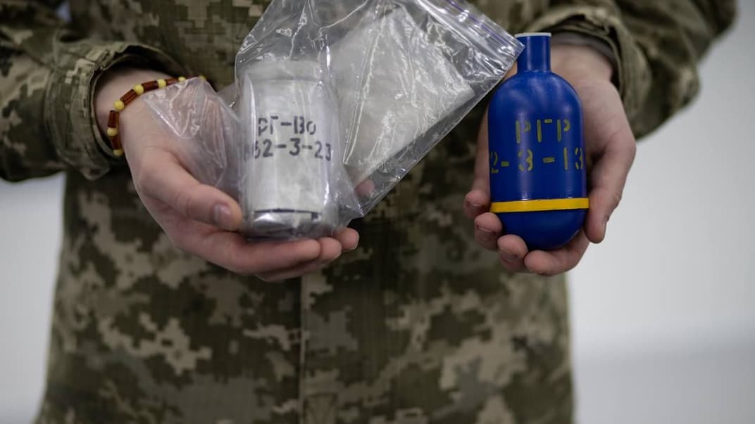російські газові гранати, які містять заборонені речовини