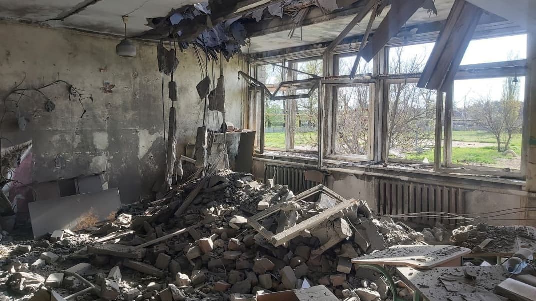 Последствия российских обстрелов Донецкой области, 30 апреля 2022 года