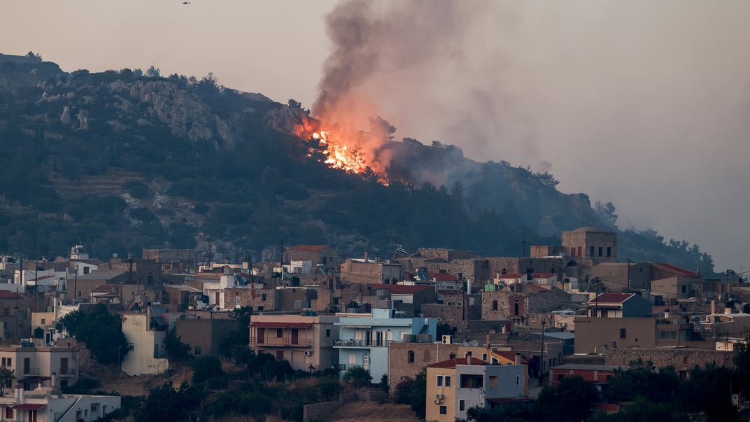 Лісова пожежа на грецькому острові Хіос, 23 червня 2025 року