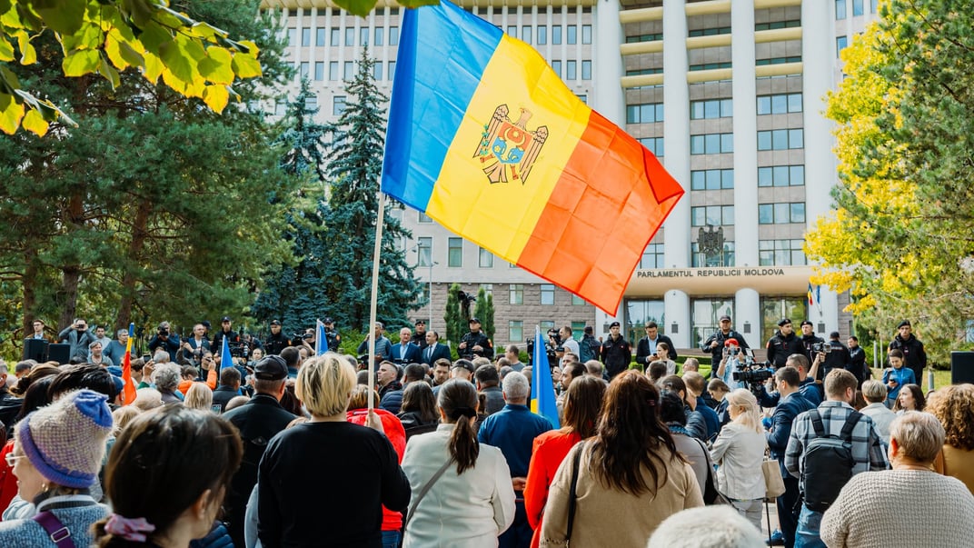 Протест прихильників проросійських сил, незадоволених результатами виборів у Молдові