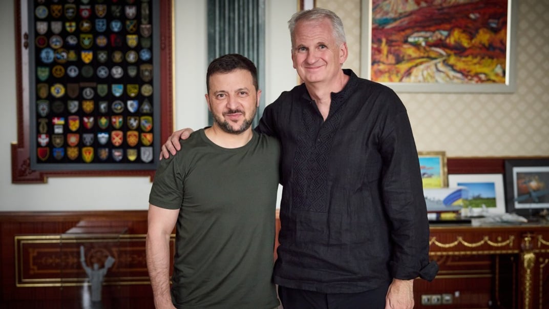 Президент Володимир Зеленський та історик Тімоті Снайдер