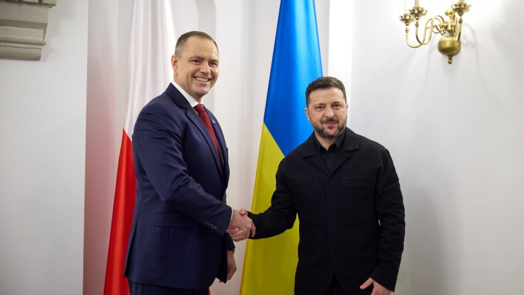 Президент України Володимир Зеленський із президентом Польщі Каролем Навроцьким Президент України Володимир Зеленський із президентом Польщі Каролем Навроцьким
