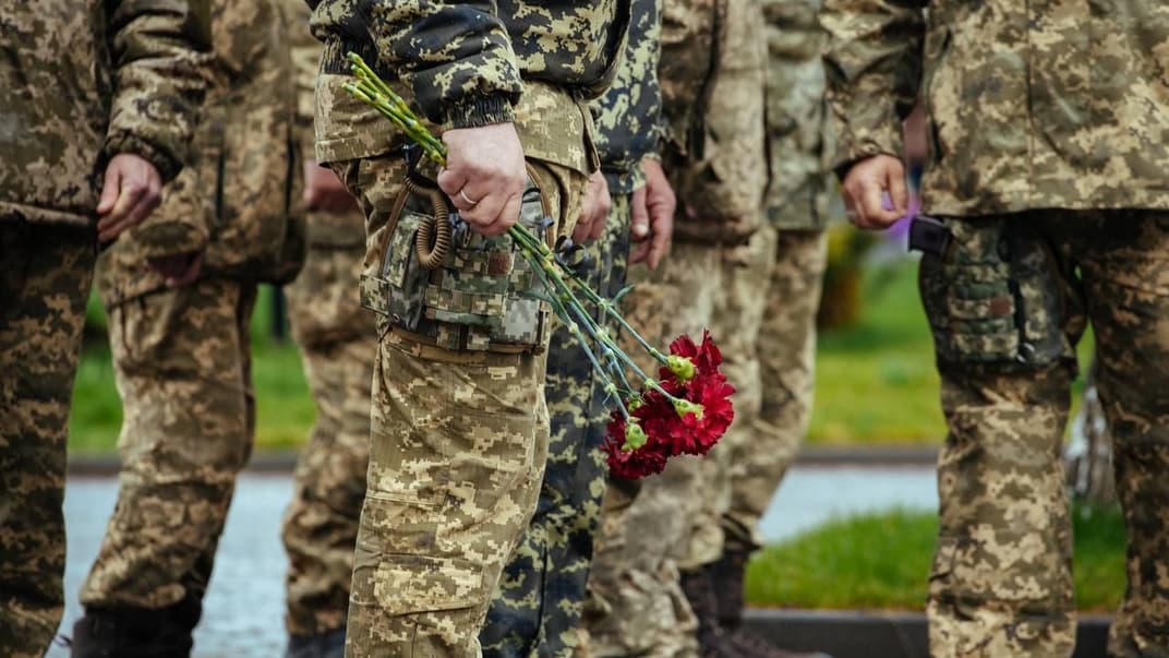 Дніпропетровщина прощається з командиром розвідгрупи В'ячеславом Дімовим, який загинув у Запорізькій області під час виконання бойового завдання, 20 квітня 2022 року