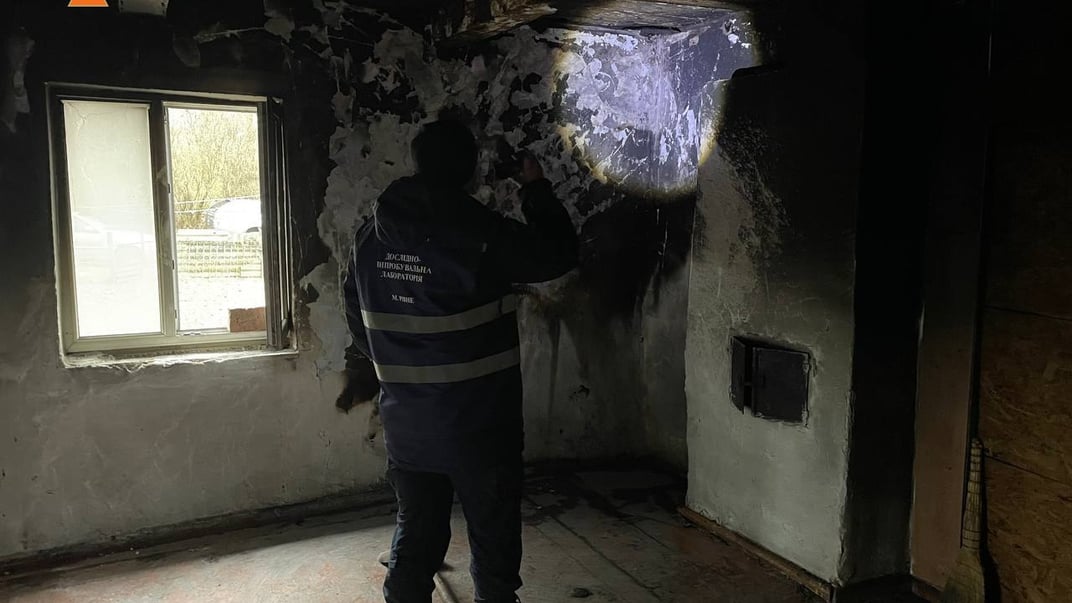 Последствия пожара в доме в Ровенской области