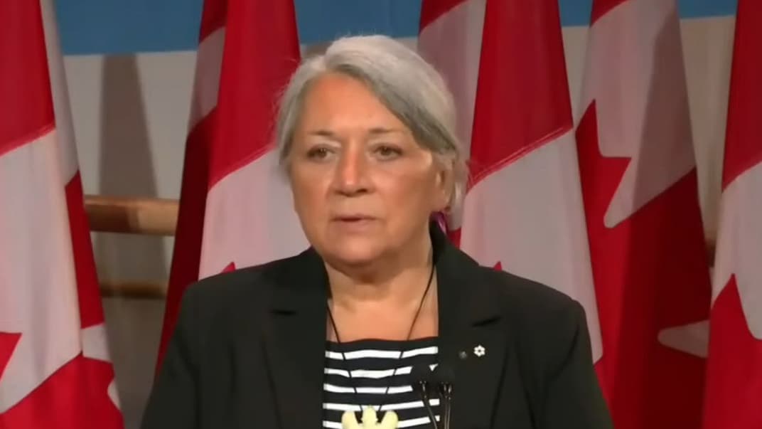 Мері Саймон під час виголошення першої промови на посаді генерал-губернатора Канади. 6 липня 2021 року