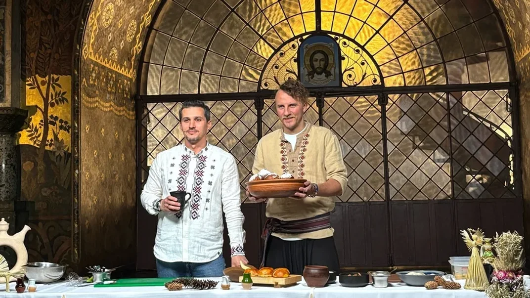 Акім Галімов та Євген Клопотенко у Трапезному храмі Києво-Печерської лаври