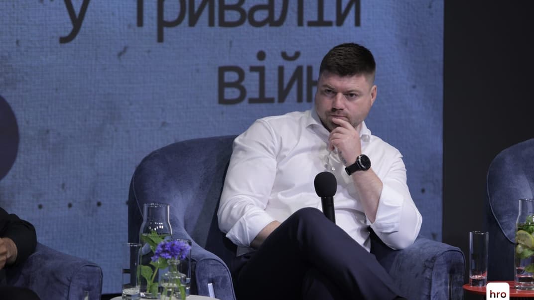 Исполняющий обязанности министра по делам ветеранов Александр Порхун на конференции hromadske «Жизнь в продолжительной войне», Киев, 30 мая 2024 года