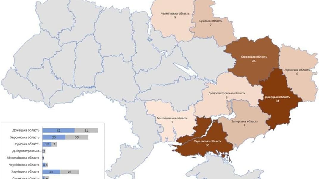 Карта российских обстрелов за 6 апреля 2023 года