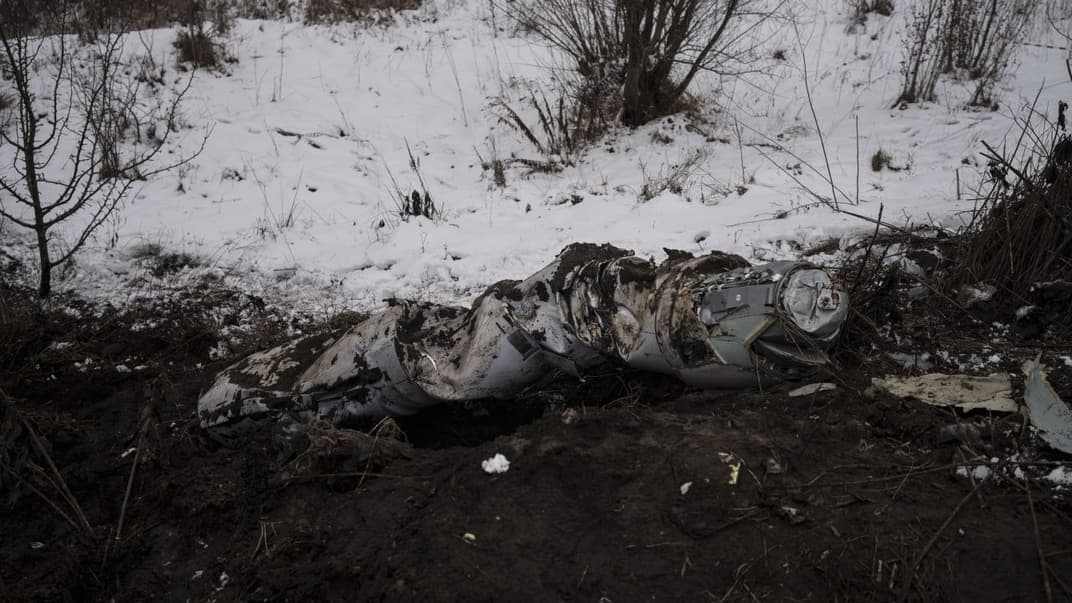 Часть сбитой пулеметом российской ракеты