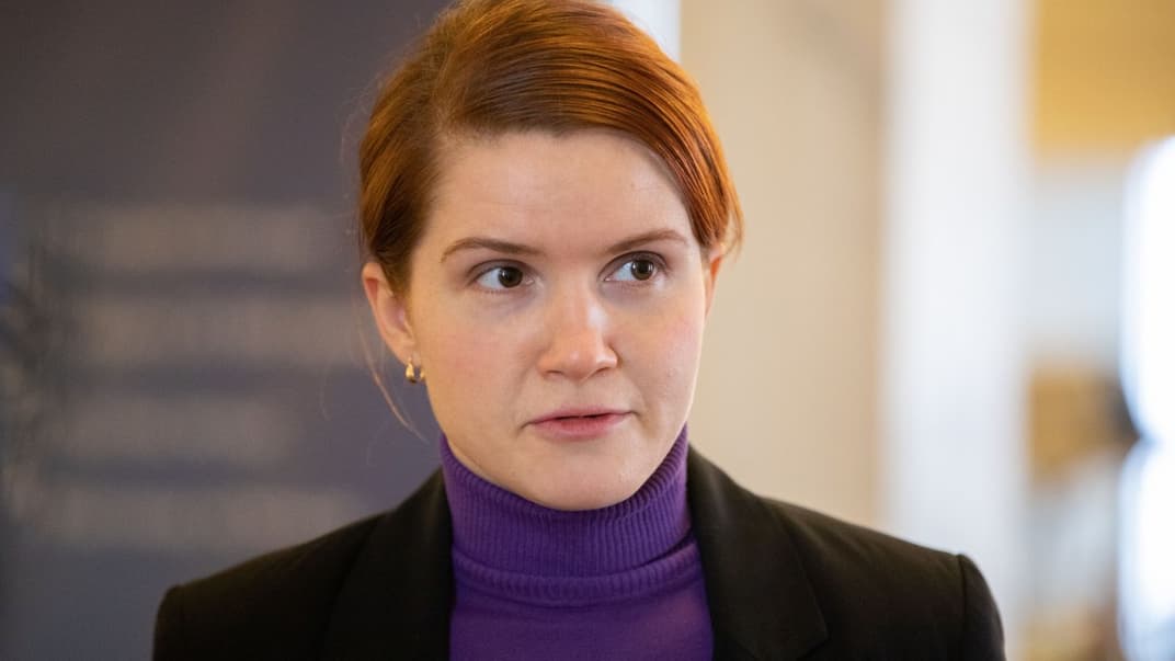 Народная депутат Марьяна Безуглая в кулуарах Верховной Рады Украины, 17 февраля 2021 года