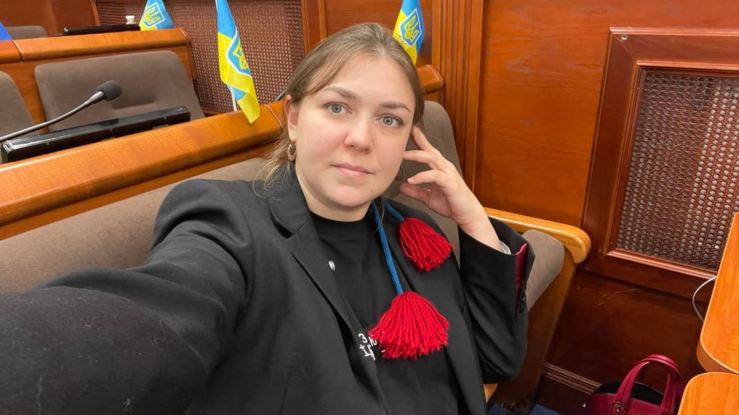 Ксенія Семенова у залі Київради