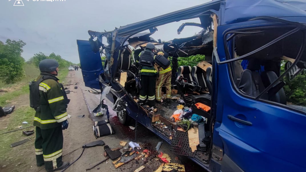 Окупанти атакували рейсовий автобус на Сумщині, 17 травня 2025 року