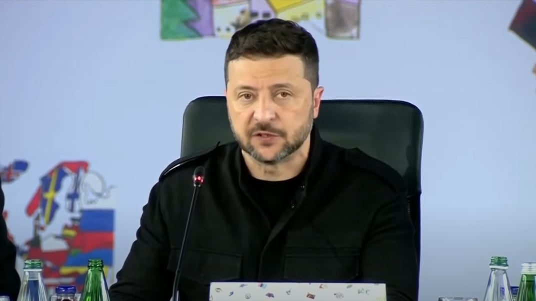 Президент Володимир Зеленський на саміті Європейської політичної спільноти в Албанії, 16 травня 2025 року