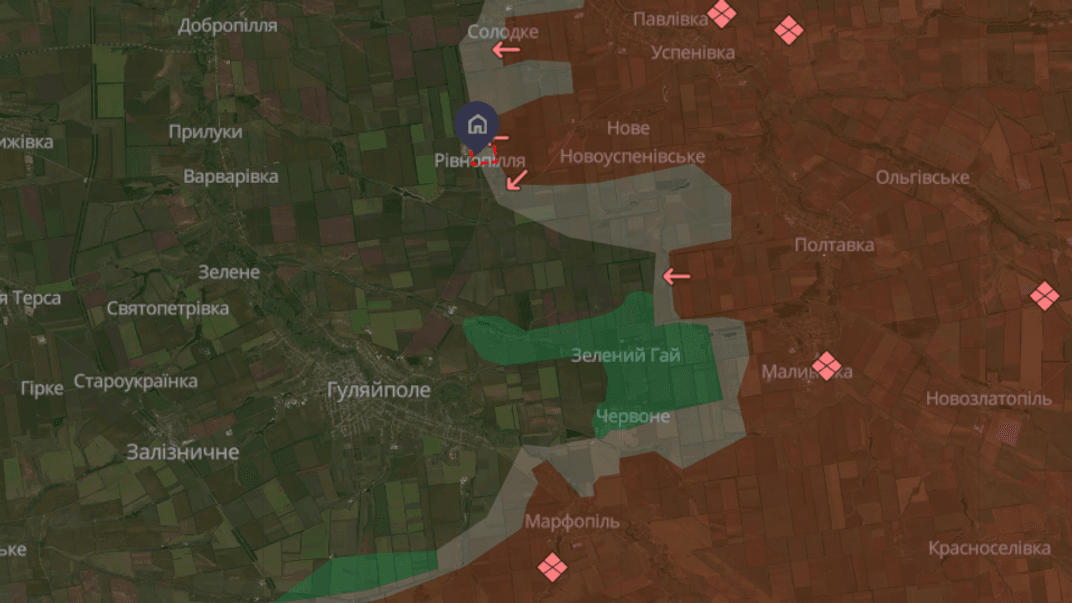 Ситуация вокруг села Ровнополье в Запорожской области