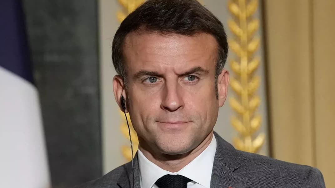 Президент Франції Емманюель Макрон у Єлисейському палаці в Парижі, 20 грудня 2023 року 