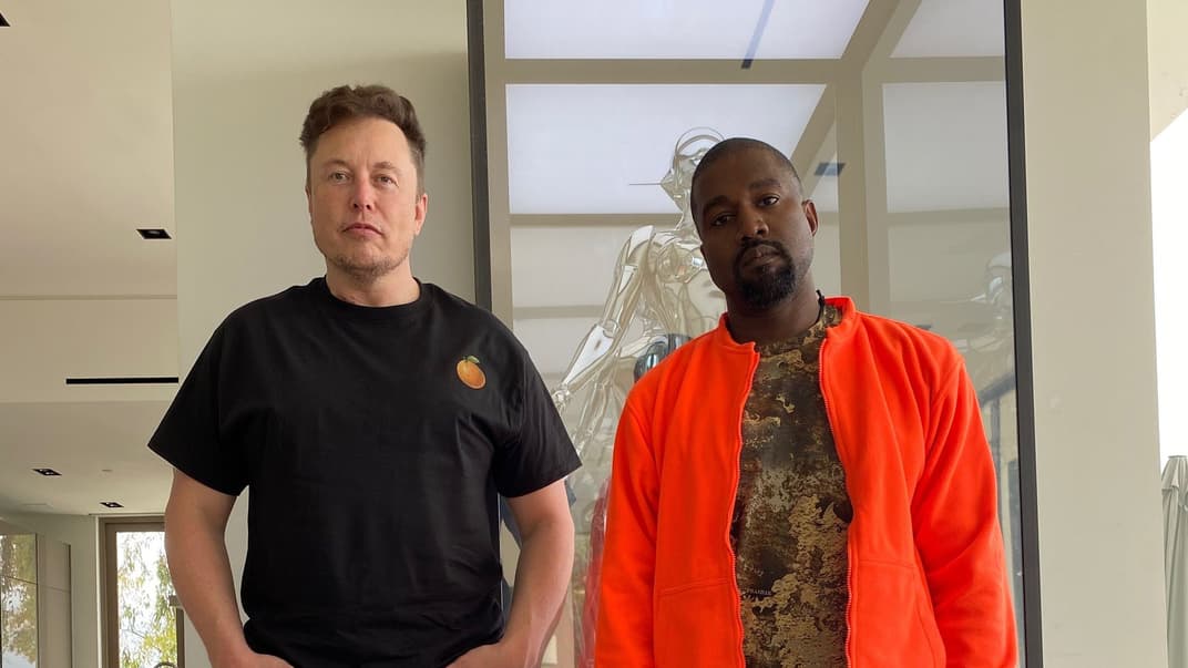 Репер Каньє Вест (справа) та бізнесмен Ілон Маск. Вест заявив про наміри балотуватися в президенти США в 2020 році, Маск його підтримав