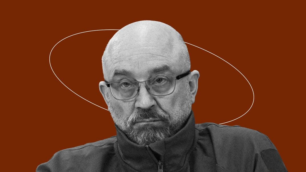 Министр обороны Украины Алексей Резников во время пресс-конференции в Киеве, 5 февраля 2023 года