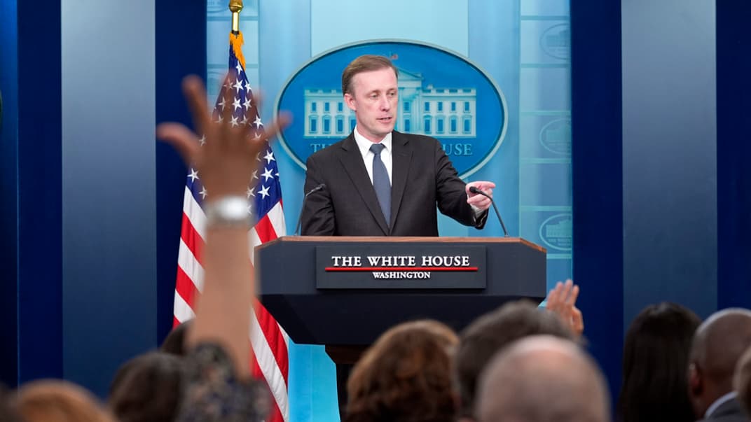 Радник з нацбезпеки США Джейк Салліван на брифінгу 13 травня