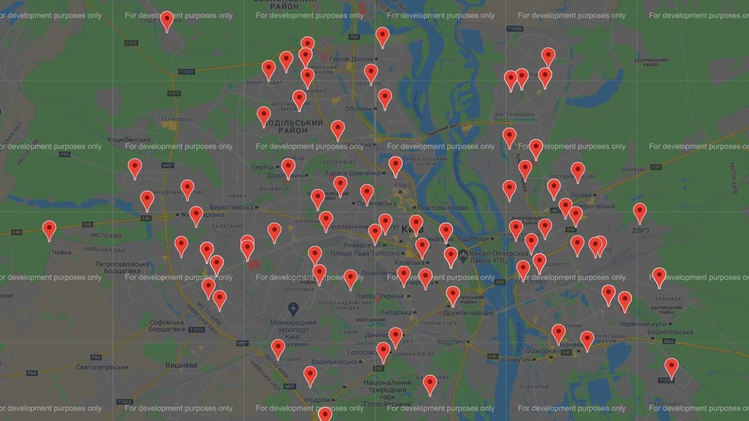 Электронная карта пунктов вакцинации от COVID-19 в Киеве