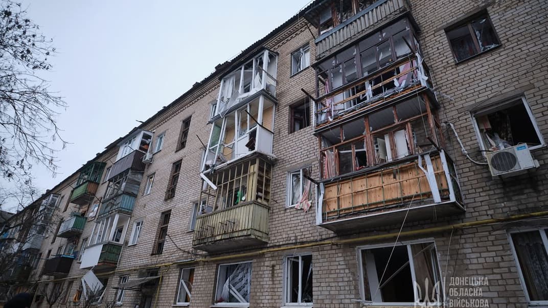 Последствия ракетных ударов по Краматорску 2 февраля 2023 года