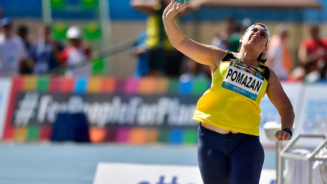 Иллюстративная фотография. Мария Помазан на соревнованиях Паралимпийского чемпионата мира по легкой атлетике в Дубае, 2019 год