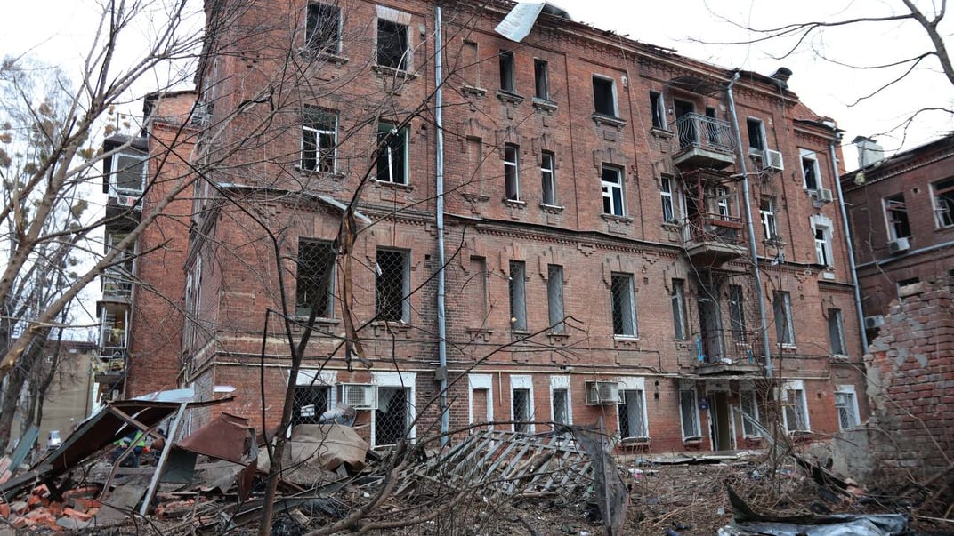 Последствия обстрела Харькова