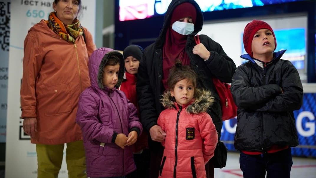 Евакуйована з Сирії українка та її діти, Київ, 19 жовтня 2021 року