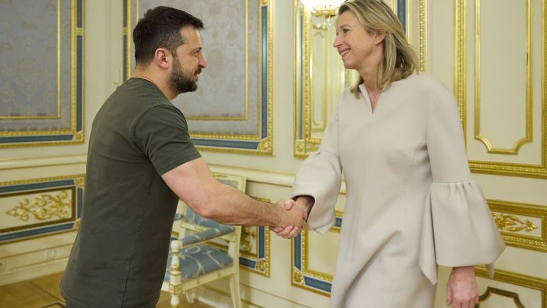 Президент Украины Владимир Зеленский встретился с министром обороны Нидерландов Кайсой Оллонгрен, Киев, 2 ноября 2023 года