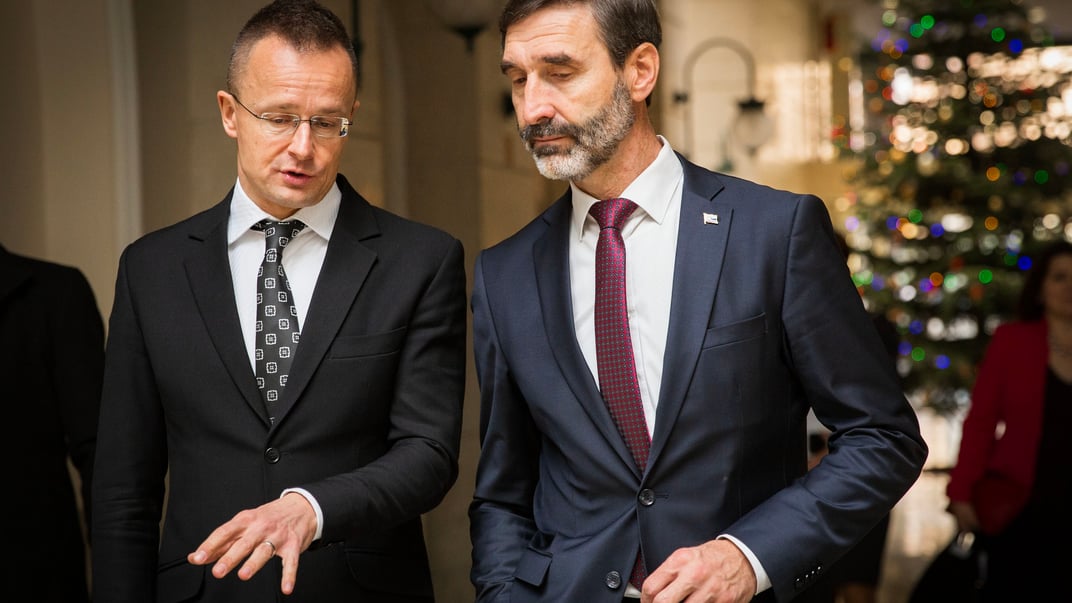 Главы МИД Венгрии и Словакии Петер Сийярто и Юрай Бланар