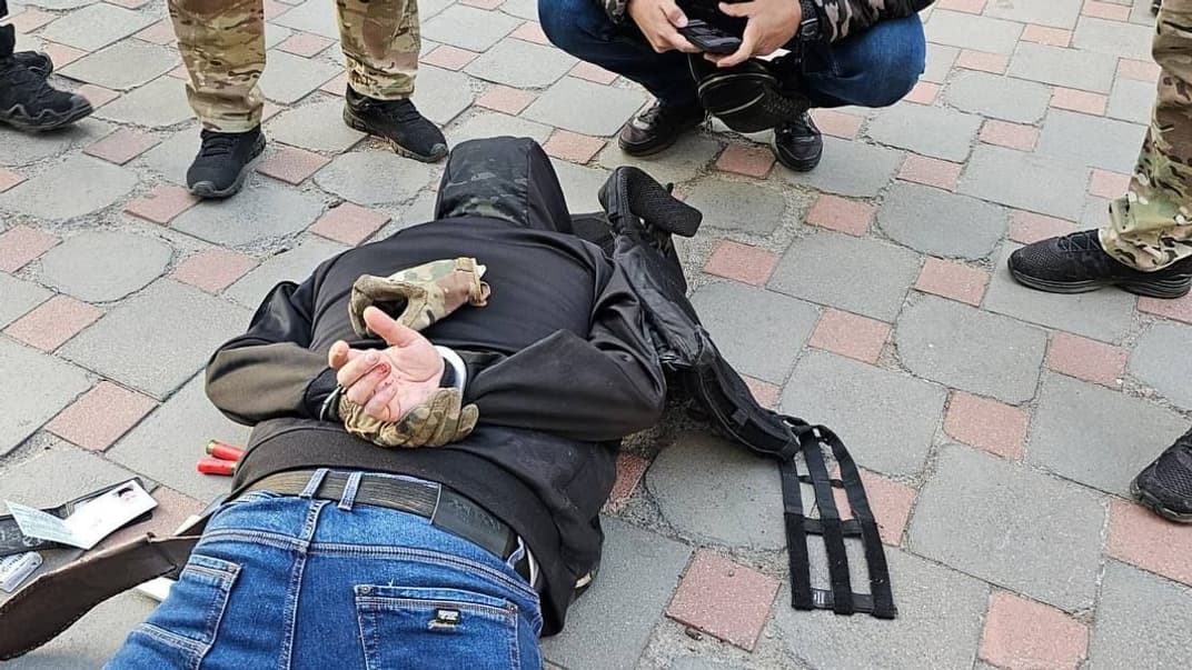 Затримання чоловіка, який здійснював постріли, Київ, 12 жовтня 2023 року
