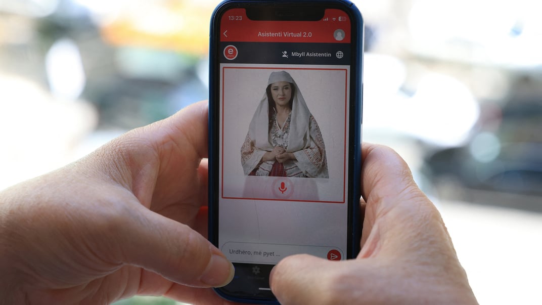 Чат-бот Діелла на албанському урядовому порталі e-Albania