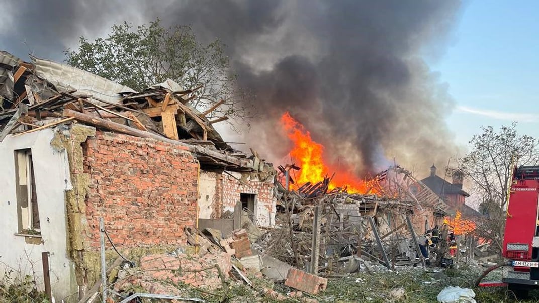 Наслідки російського обстрілу Житомирщини Наслідки російського обстрілу Житомирщини