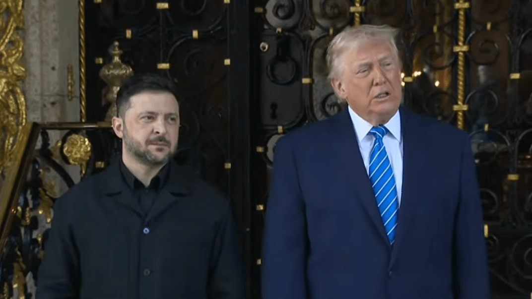 Президент США Дональд Трамп із президентом України Володимиром Зеленським