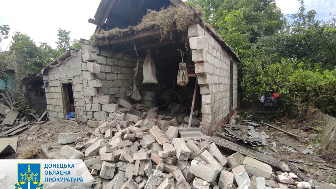 Наслідки російського обстрілу Бахмутського району Донецької області 17 липня 2022 року