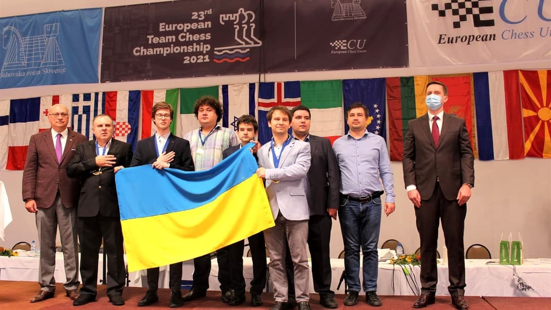 Мужская сборная Украины по шахматам впервые стала чемпионом Европы