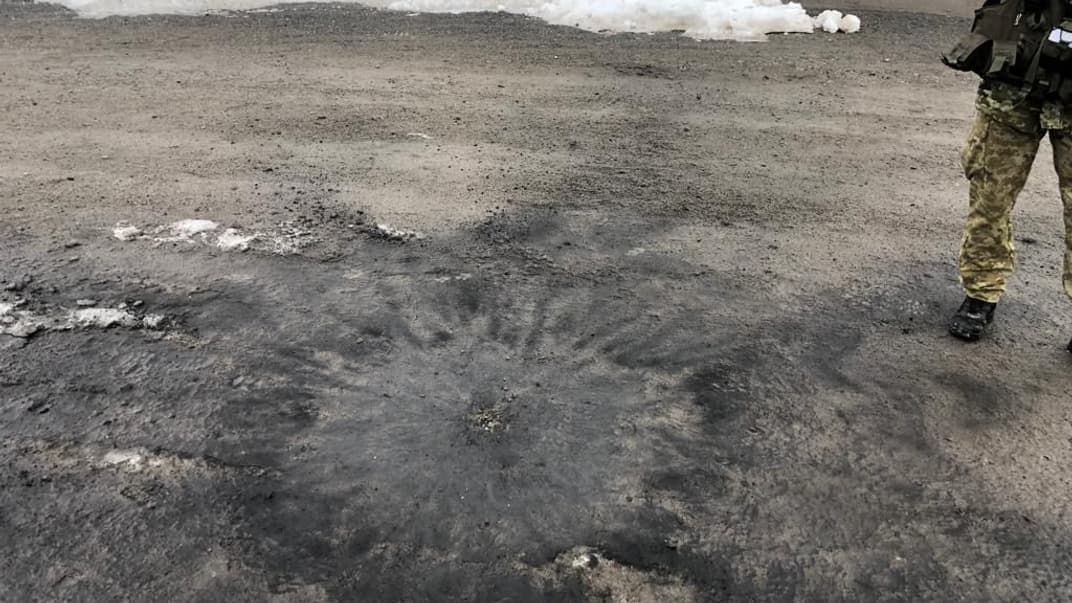 Місце обстрілу КПВВ на Донбасі