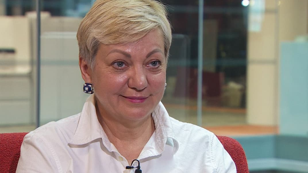 Колишня голова Національного банку України Валерія Гонтарева під час інтерв'ю, Лондон, Велика Британія, 25 червня 2019 року