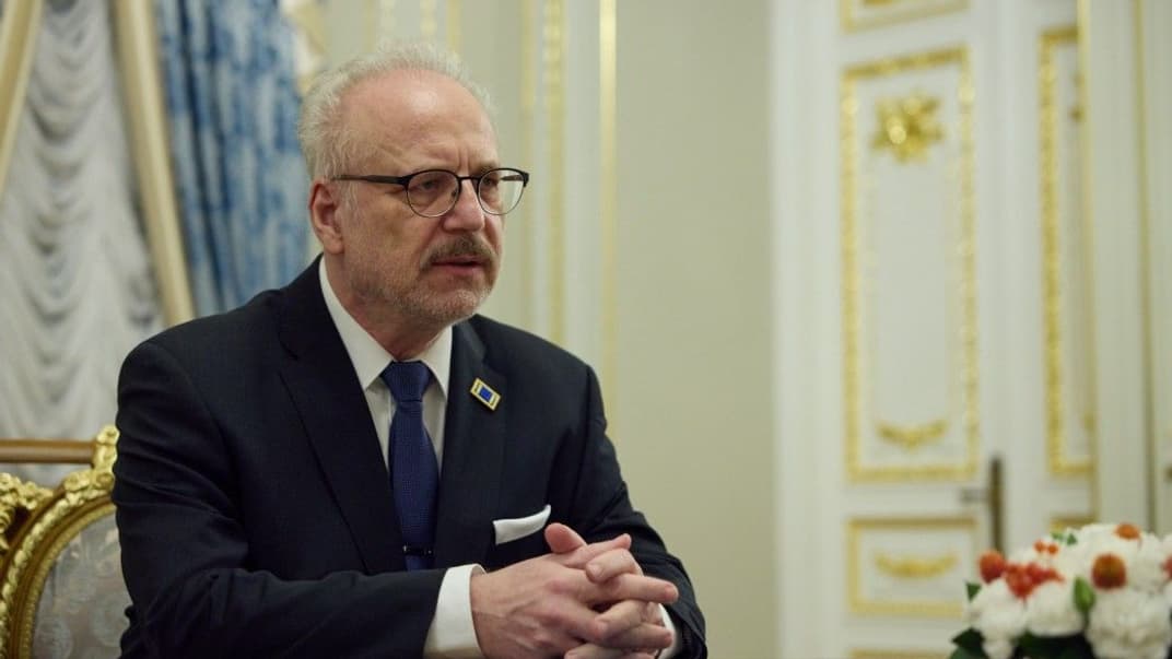 Президент Латвії Егілс Левітс під час зустрічі з президентом Володимиром Зеленським у Києві, 9 вересня 2022 року