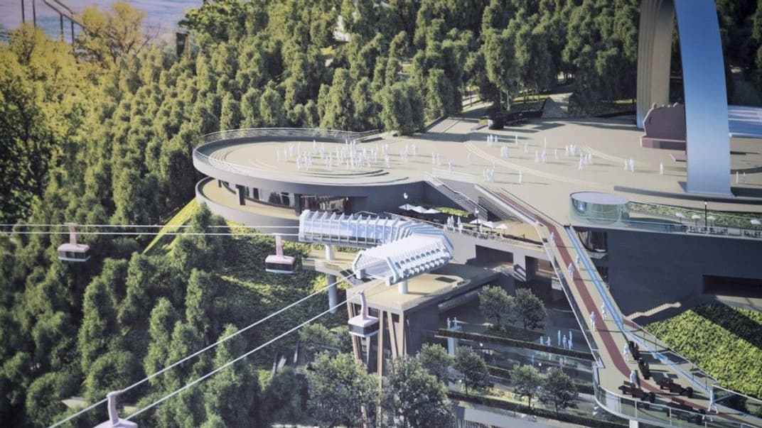 Концепція канатної дороги з презентації мера Києва Віталія Кличка від 14 червня 2017 року