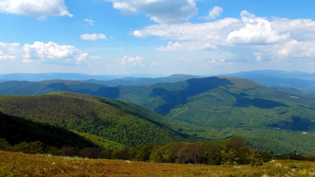 Вид на горную долину Боржаву