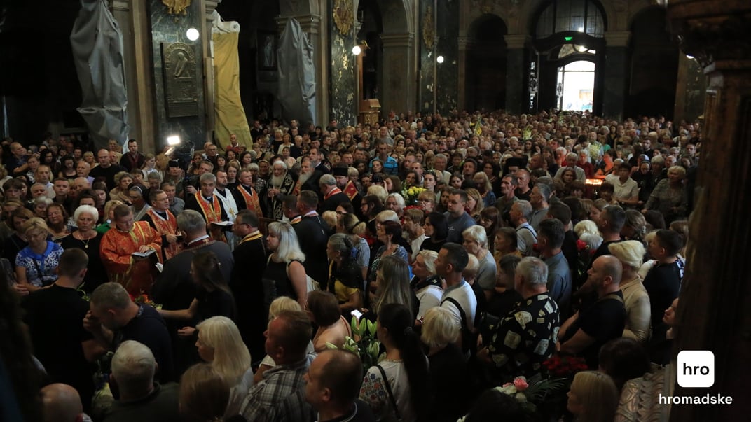 Парастас за Іриною Фаріон у Гарнізонному храмі святих апостолів Петра і Павла УГКЦ у Львові, 21 липня 2024 року