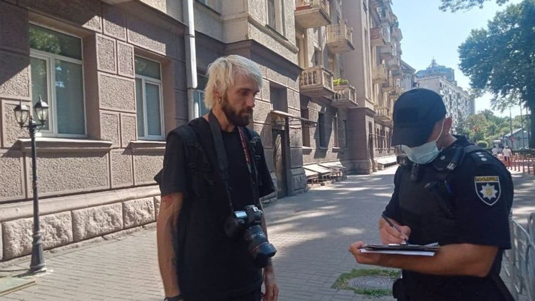 Александр Кужельный после нападения 14 августа 2021 года