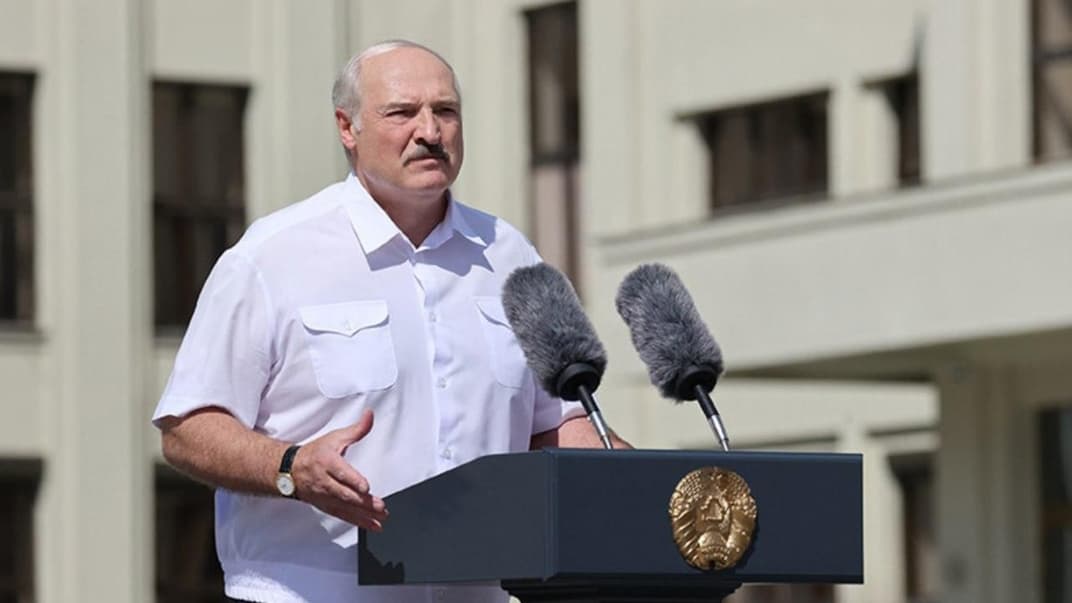 Александр Лукашенко на провластном митинге в Минске, 16 августа 2020 года