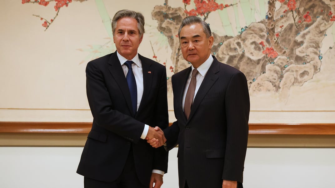 Держсекретар США Ентоні Блінкен та міністр закордонних справ Китаю Ван Ї у Нью-Йорку, 27 вересня 2024 року
