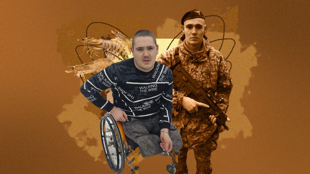 Микола Тарасенко до і після поранення